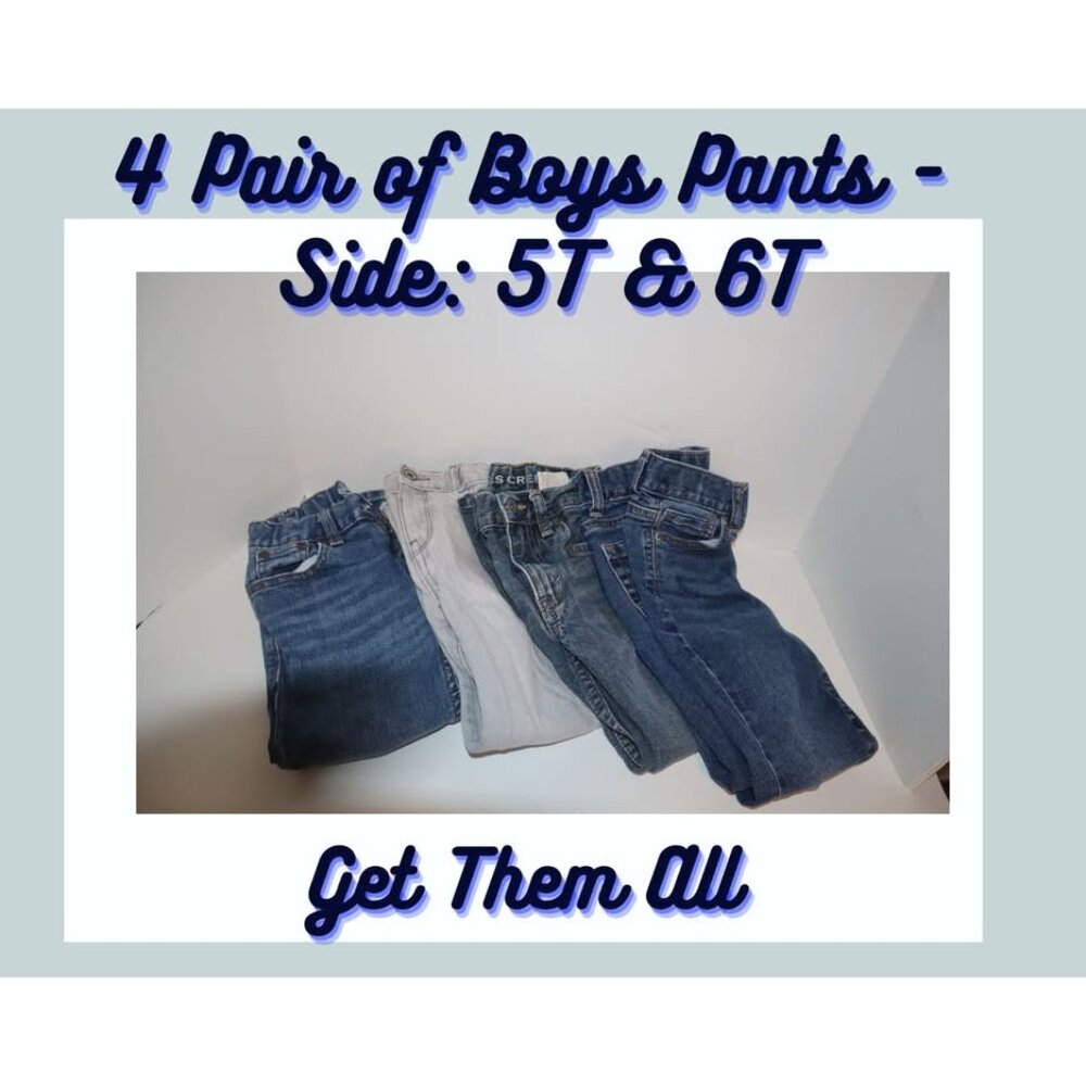 Boys Jeans Bundle 4 Pairs – Size 5T & 6T Old Navy, Children’s Place - Picture 7 of 7